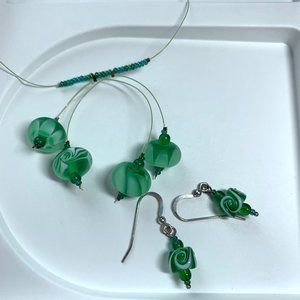 Green Italian Beaded Set